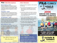FILA Clinic brochure page 1